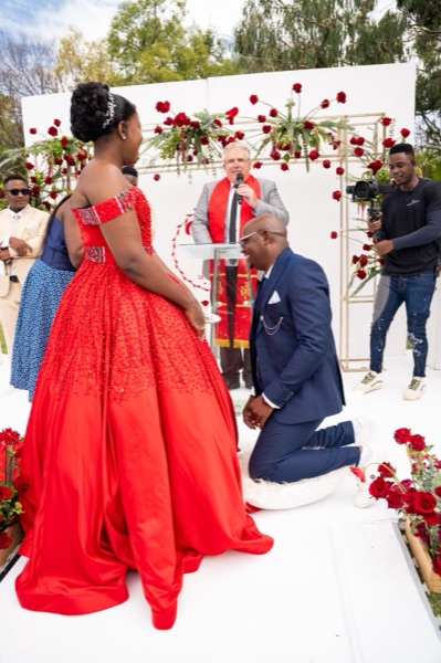 Wedding ceremony by Dr. Gerrit Rademeyer in Vrede