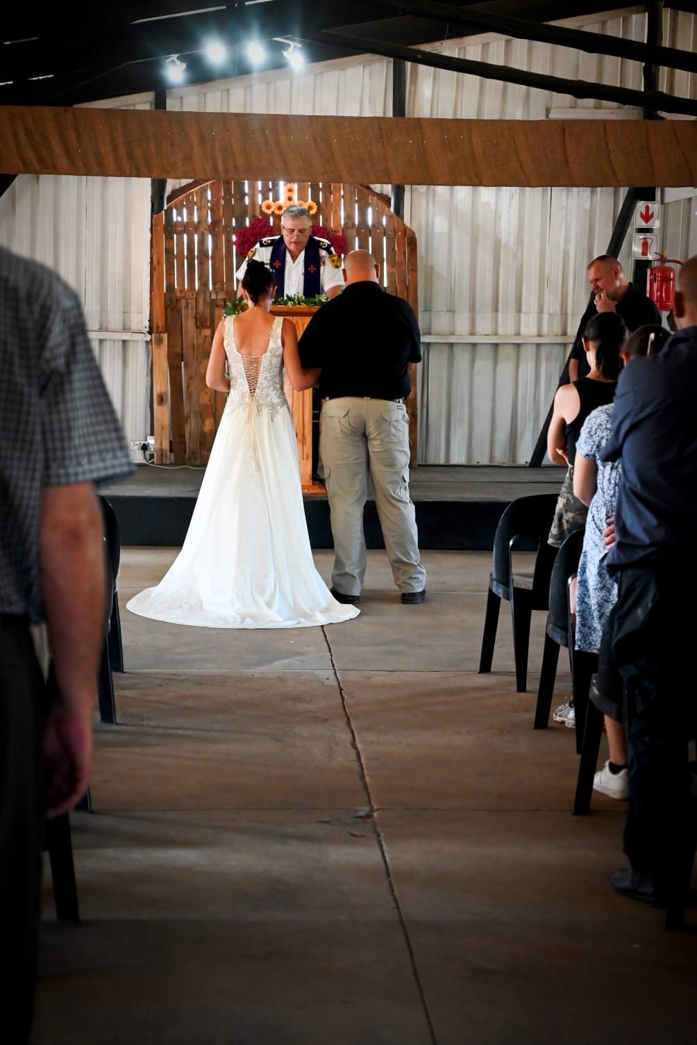 Wedding ceremony by Dr. Gerrit Rademeyer in Vrede